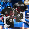 Maxcorners Minimalist Brushstroke 8 Ball Pool Multiple Options Personalized Name, Team Name 3D Shirt
