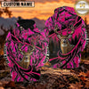 Maxcorners Deer Hunter Tribal Flame Camo Personalized Name 3D Hoodie