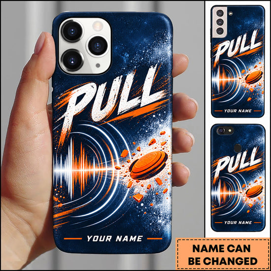 Maxcorners Trap Shooting Energy Wave Clay Target Personalized Name 3D Phone Case