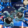 Maxcorners Tsunami Ocean Wave 8 Ball Pool Multiple Options Personalized Name, Team Name 3D Shirt
