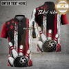 Maxcorners Bowling Grunge Stars and Stripes Strike Multiple Options Personalized Name, Team Name 3D Shirt