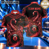 Maxcorners Scorpion Fire Ring 8 Ball Pool Multiple Options Personalized Name, Team Name 3D Shirt