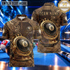 Maxcorners Ornate Steampunk Gear 8 Ball Billiards Multiple Options Personalized Name, Team Name 3D Shirt
