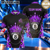 Maxcorners Royal Crown Flame Emblem Pool Multiple Options Personalized Name, Team Name 3D Shirt