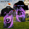 Maxcorners Target Shooting Neon Flame Shooter Silhouette Multiple Options Personalized Name, Team Name 3D Shirt