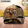 Maxcorners Dog Hunting And Duck Hunting Wildlife Badge Woodland Artwork Multiple Options Personalized Name 3D Cap