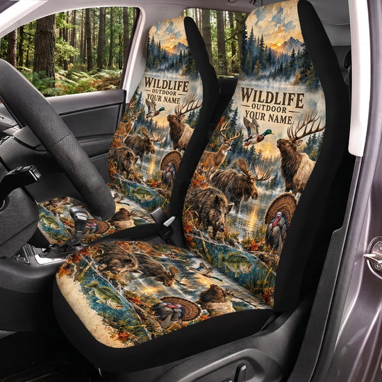 Maxcorners Turkey Hunting Wildlife Outdoor Mountain Forest Car Seat Covers