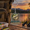 Maxcorners Never Lost Just Fishing Quote Personalized Name 2D Acrylic Keychain Ornament (8 Fish Species)