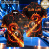 Maxcorners Mythical Eastern Dragon Flame Billiards Multiple Options Personalized Name, Team Name 3D Shirt