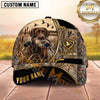 Maxcorners Dog Hunting And Duck Hunting Wildlife Badge Woodland Artwork Multiple Options Personalized Name 3D Cap