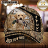 Maxcorners Black Panel Duck Icon Marsh Camo Dog Hunting Multicolor Options Personalized Name 3D Cap