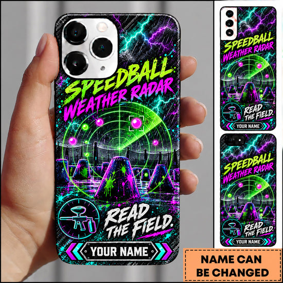 Maxcorners Paintball Speedball Weather Radar Read The Field Personalized Name 3D Phone Case