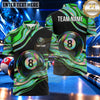 Maxcorners Abstract Iridescent Swirl 8 Ball Billiards Multiple Options Personalized Name, Team Name 3D Shirt