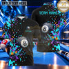 Maxcorners Digital Pixel Confetti 8 Ball Pool Multiple Options Personalized Name, Team Name 3D Shirt