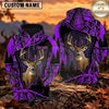 Maxcorners Trophy Buck Woodland Camo Shield Personalized Name 3D Hoodie
