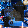 Maxcorners Royal Heraldic Crest 8 Ball Pool Multiple Options Personalized Name, Team Name 3D Shirt