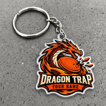 Maxcorners Trap Shooting Dragon Trap Fire Dragon Clay Target Custom Name Custom Gift 2D Flat Acrylic Ornament, Keychain