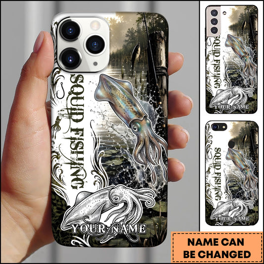 Maxcorners Fishing Squid Lake Personalized 3D Phone Case