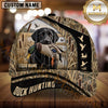 Maxcorners Black Panel Duck Icon Marsh Camo Dog Hunting Multicolor Options Personalized Name 3D Cap