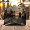 Maxcorners Hunting Wilderness Sunset Hunter Freedom Personalized Name 3D Cap (Deer/Mooe/Bear/Duck/Turkey/Boar)