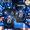 Maxcorners Deep Space Galaxy Nebula 8 Ball Pool Multiple Options Personalized Name, Team Name 3D Shirt