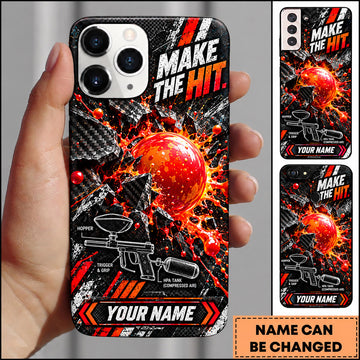 Maxcorners Paintball Make The Hit Target Impact Personalized Name 3D Phone Case