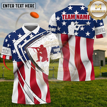 Maxcorners Shooting Sports Patriotic Flag Marksman Multiple Options Personalized Name, Team Name 3D Shirt