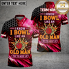 Maxcorners Bowling Old Man Funny Quote Multiple Options Personalized Name, Team Name 3D Shirt