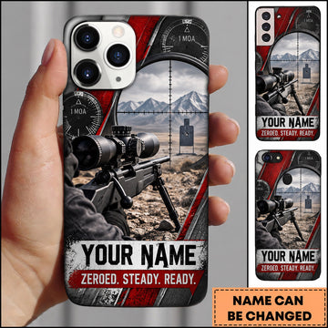 Maxcorners Long Range Shooting Zeroed Steady Ready Target Design Personalized Name 3D Phone Case