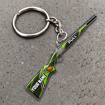 Maxcorners Shotgun Neon Target Accent Design Custom Name Trap Shooting Custom Gift 2D Flat Acrylic Ornament, Keychain