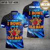 Maxcorners Bowling Old Man Funny Quote Multiple Options Personalized Name, Team Name 3D Shirt