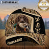 Maxcorners Black Khaki Panel Marsh Camo Dog Hunting Multicolor Options Personalized Name 3D Cap