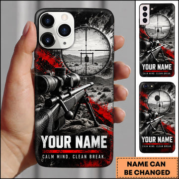 Maxcorners Long Range Shooting Calm Mind Clean Break Marksman Personalized Name 3D Phone Case