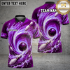 Maxcorners Bowling Shark Ocean Vortex Multiple Options Personalized Name, Team Name 3D Shirt