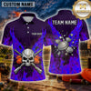 Maxcorners Trap Shooting Shirt Skull Flaming Crossed Rifles Multiple Options Personalized Name, Team Name 3D Shirt