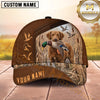 Maxcorners Dog Hunting And Duck Hunting Wildlife Tracks Camouflage Multiple Options Personalized Name 3D Cap