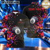 Maxcorners Digital Pixel Confetti 8 Ball Pool Multiple Options Personalized Name, Team Name 3D Shirt