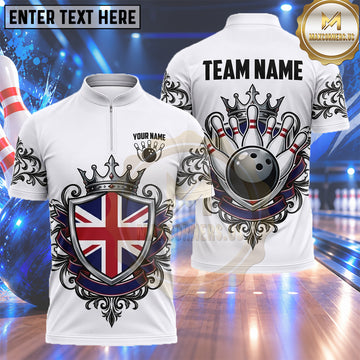 Maxcorners USA Flag Bowling Shirt Patriotic Eagle Feather Artwork Multiple Options Personalized Name, Team Name 3D Shirt