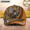 Maxcorners Cross Lace Leather Marsh Camo Dog Hunting Multicolor Options Personalized Name 3D Cap