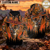 Maxcorners Whitetail Buck Geometric Frame Camo Personalized Name 3D Hoodie