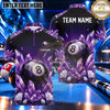 Maxcorners Mystic Crystal Cluster 8 Ball Billiards Multiple Options Personalized Name, Team Name 3D Shirt
