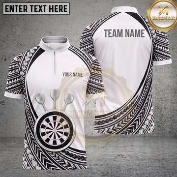 Maxcorners Darts Polynesian Tribal Dartboard Pattern Multiple Options Personalized Name, Team Name 3D Shirt