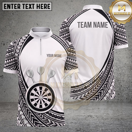 Maxcorners Darts Polynesian Tribal Dartboard Pattern Multiple Options Personalized Name, Team Name 3D Shirt