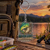Maxcorners Never Lost Just Fishing Quote Personalized Name 2D Acrylic Keychain Ornament (8 Fish Species)