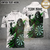 Maxcorners Darts Shirts Grim Reaper Dartboard Gothic Brush Artwork Multiple Options Personalized Name, Team Name 3D Shirt