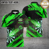 Maxcorners Darts Shirts Dartboard Speed Slash Graphic Design Multiple Options Personalized Name, Team Name 3D Shirt