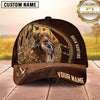 Maxcorners Dog Hunting And Duck Hunting Marsh Grass Wildlife Artwork Multiple Options Personalized Name 3D Cap