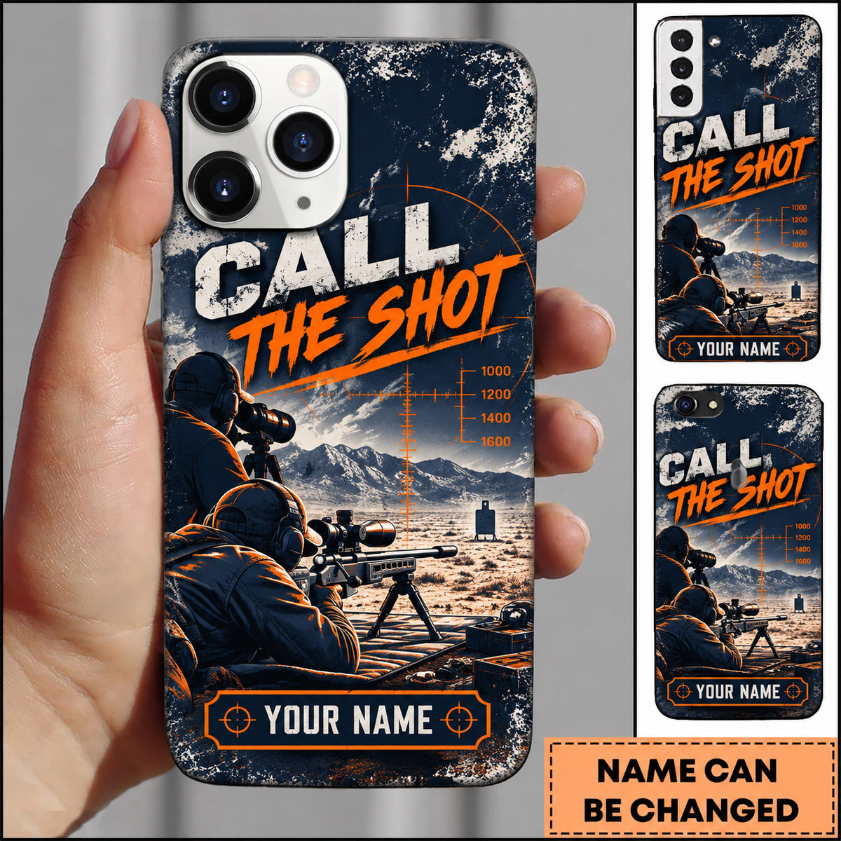 Maxcorners Long Range Shooting Call The Shot Precision Marksman Personalized Name 3D Phone Case