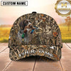 Maxcorners Classic Wetland Camo Hunting Badge Duck Hunting With Dogs Multi Options Personalized Name 3D Cap