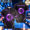 Maxcorners Cracked Marble Lightning 8 Ball Pool Multiple Options Personalized Name, Team Name 3D Shirt
